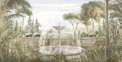 Watercolor Toscana garden Wallpaper