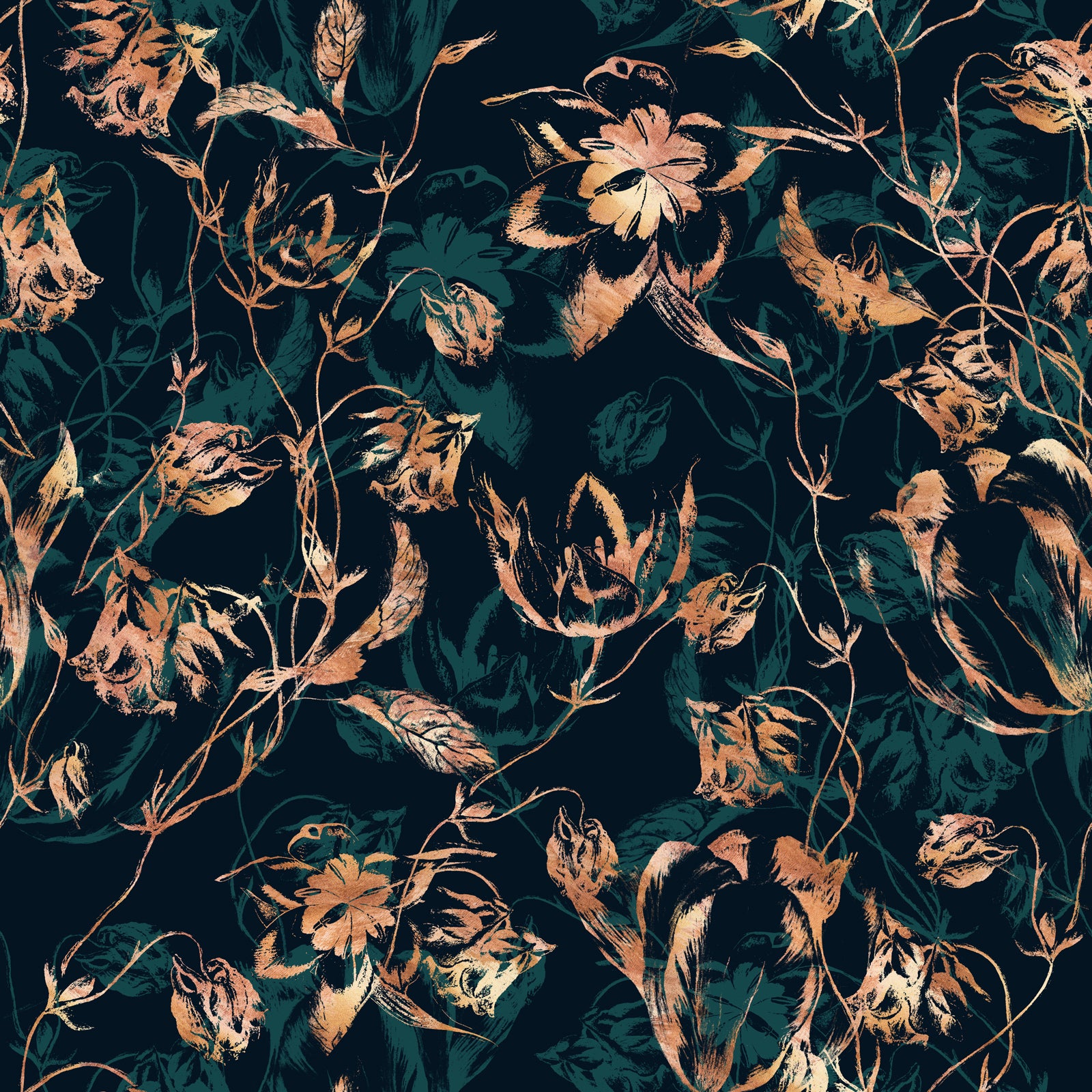 Royal Floral Wallpaper