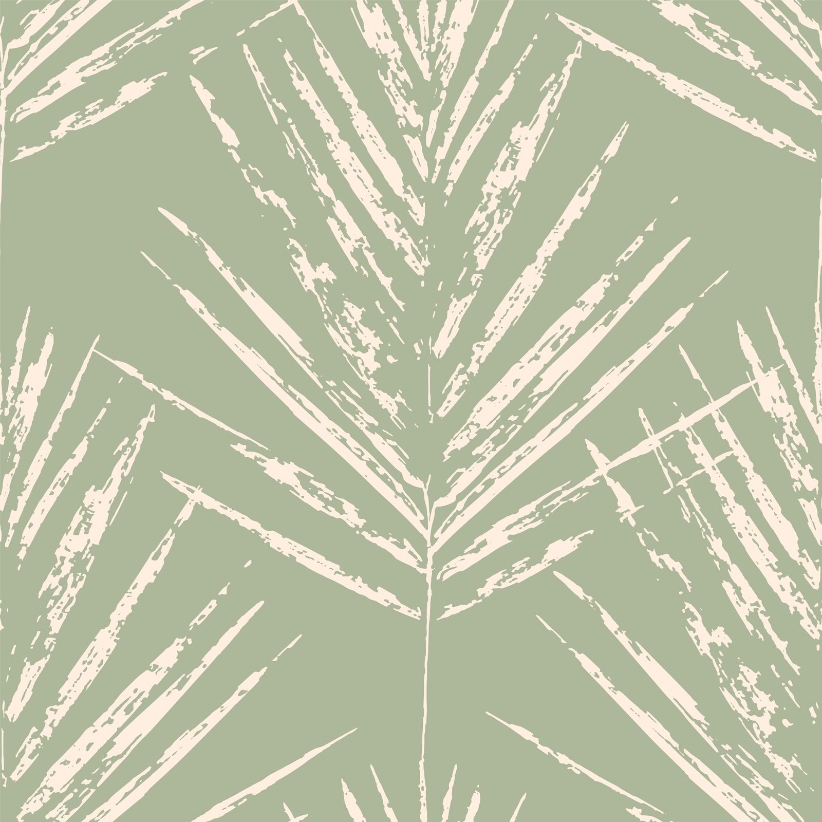 Scandinavian Tropical Leaf Soft  Minimal Pattern Wallpaper