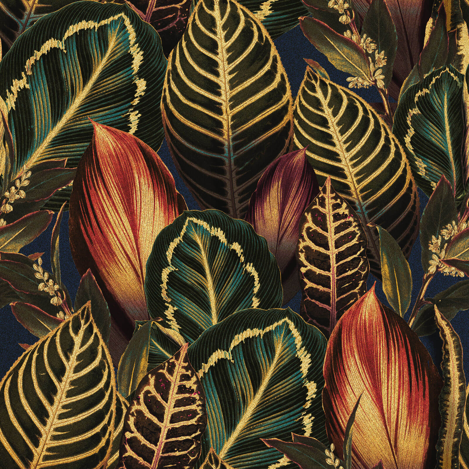 Golden Luxury Boho Dark Tropical