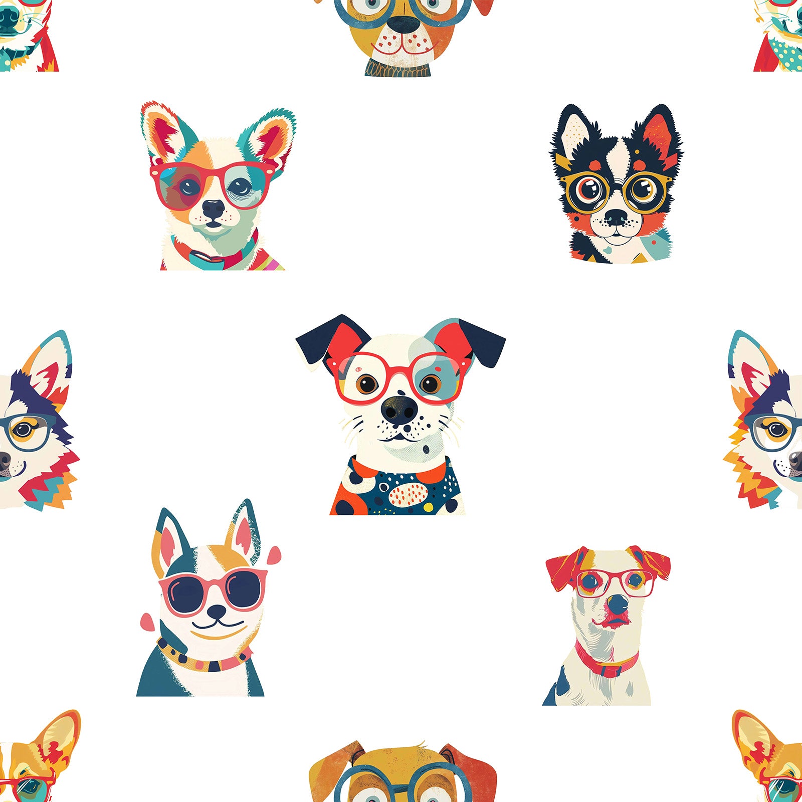 Funny dog glasses Wallpaper