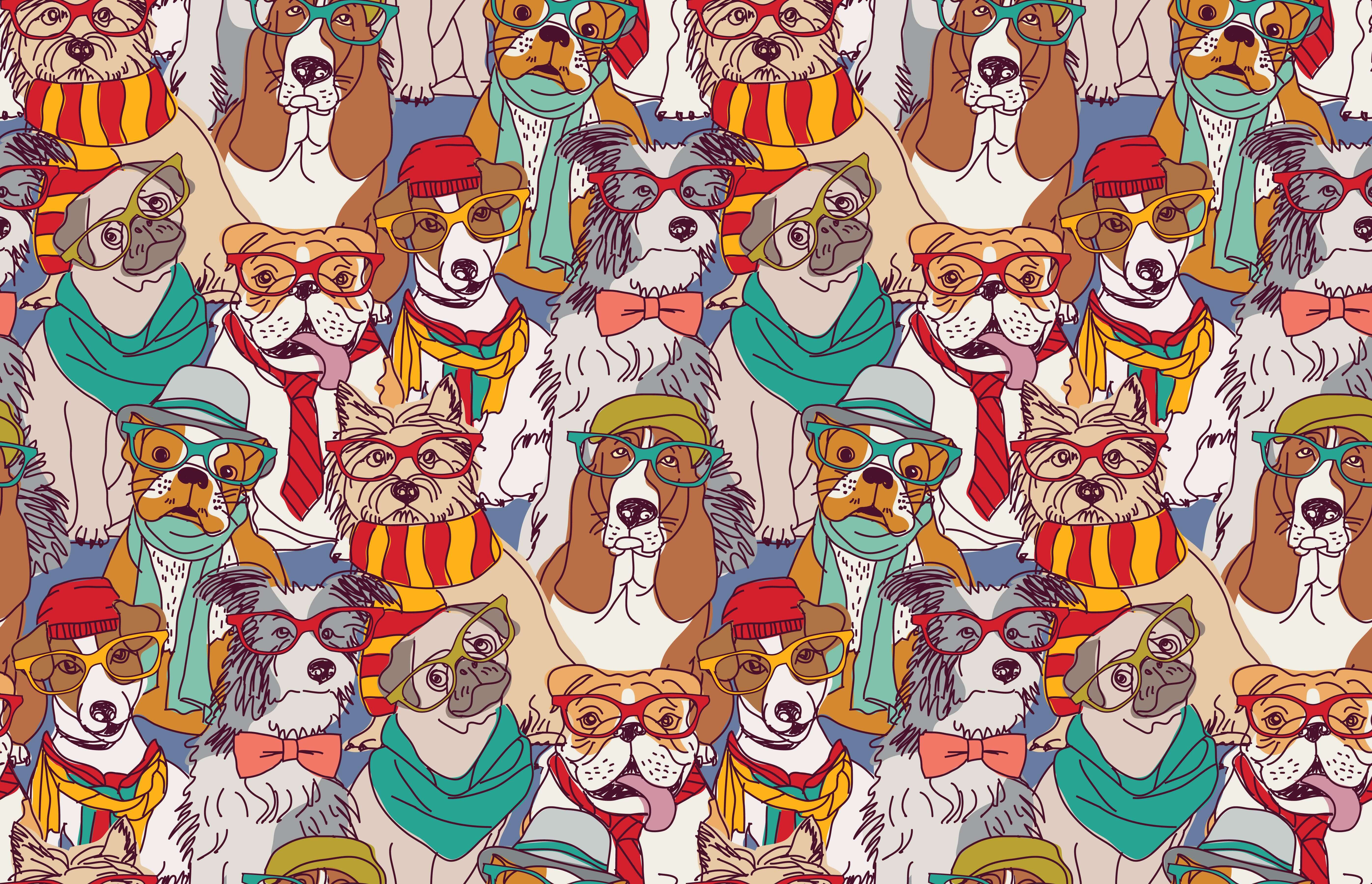 Cartoon Animal Fashion Wallpaper