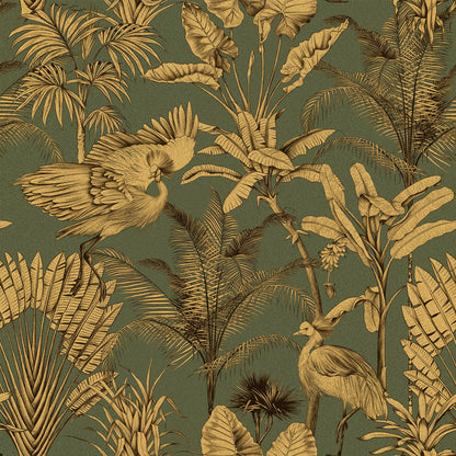 Tropical Crane Palm Tree Wallpaper