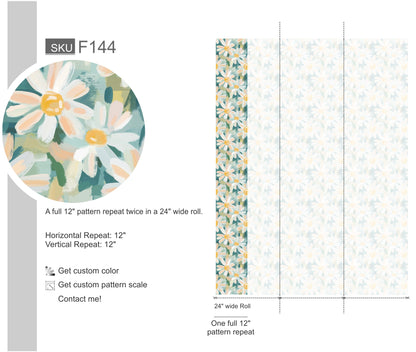 Watercolor Cute Daisy Flower Wallpaper