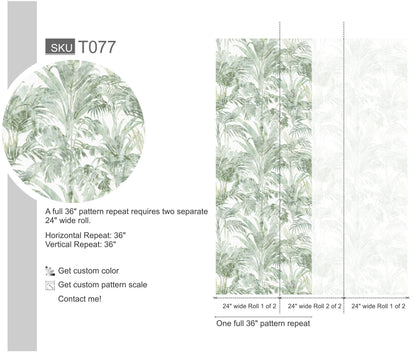 luxurious Tropical Pattern Wallpaper