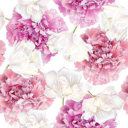 Peony and Tulip Flowers - Walltrendz