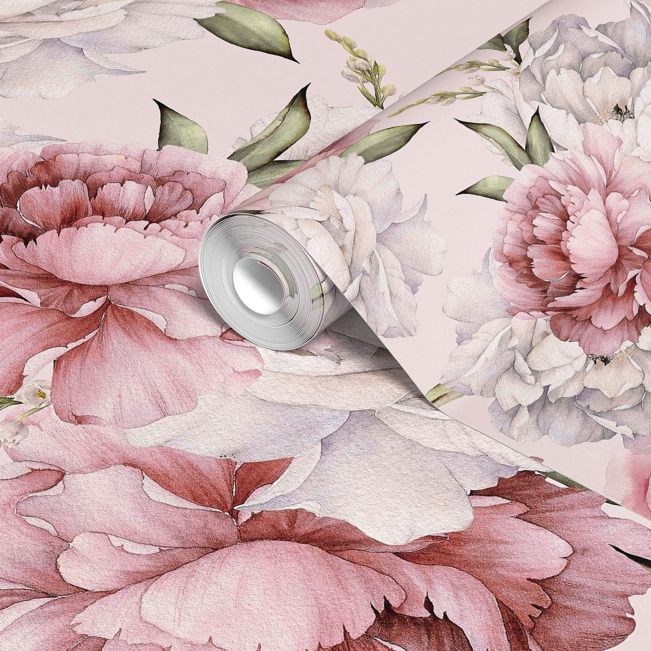 Pink wallpaper design for soft, modern interiors
