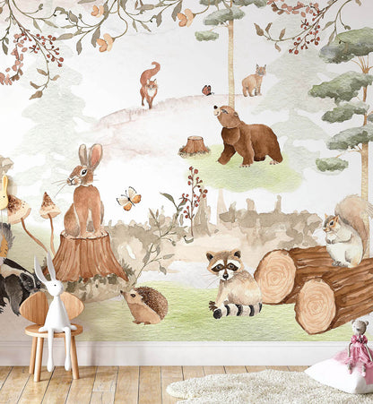 Removal woodland forest wallpaper