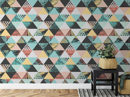 Vinyl patterned beach wallpaper with illustration design for bedroom walls